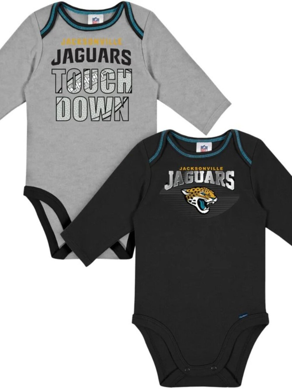 2-Pack Baby Boys Jaguars Long Sleeve Bodysuits - NFL Apparel